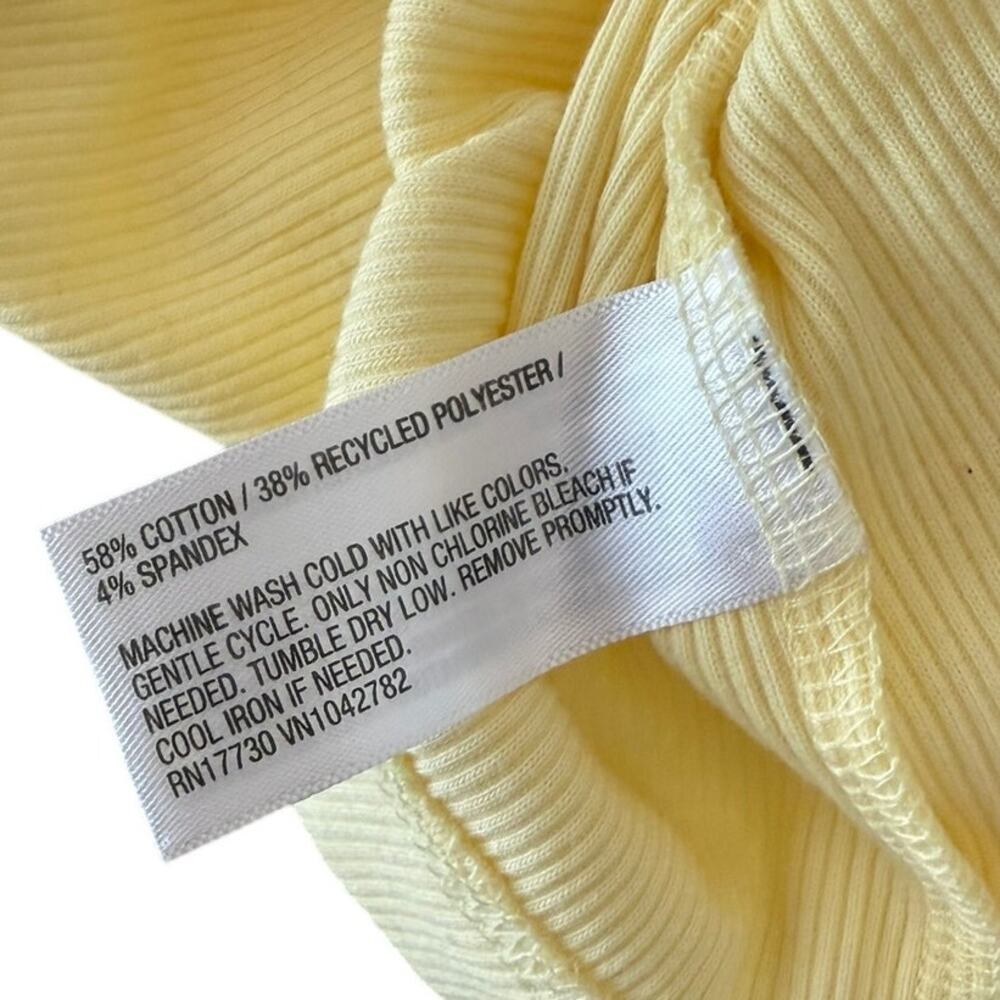 Universal Thread Solid Yellow Ribbed Tank Top NEW - Picture 7 of 7